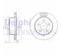 2x Disco freno ventilato BG4103 DELPHI per JEEP CHEROKEE WRANGLER II