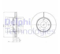 DELPHI BG4127 Disco freno