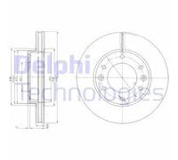 2x Disco freno ventilato BG4137 DELPHI per KIA CARNIVAL / GRAND CARNIVAL III