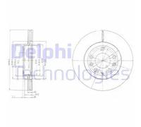 2x Disco freno ventilato BG4141 DELPHI per MAZDA MX-5 III