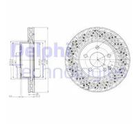 2x Disco freno ventilato BG4142C DELPHI per MERCEDES-BENZ Coupé