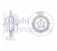 2x Disco freno ventilato BG4144 DELPHI per MERCEDES-BENZ CLASSE S Coupé CLASSE S