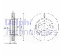 Delphi Disco freno BG4147 Anteriore ventilato Ø276 mm