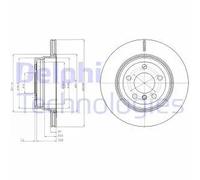 2 x DELPHI BG4168 Disco freno per BMW