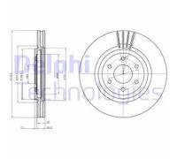 2x Disco freno ventilato BG4176C DELPHI per NISSAN NAVARA NP300 PATHFINDER III