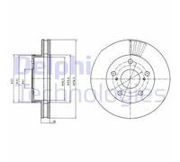 Delphi Disco freno BG4181 Ventilato Ø257 mm Anteriore Kit coppia per Toyota Hilux VII Pick-up