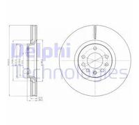 2x Disco freno ventilato BG4185C DELPHI per OPEL ASTRA H ASTRA H GTC