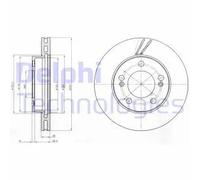 Delphi Disco freno BG4206 anteriore ventilato - Kit coppia (2 pezzi) per SsangYong Kyron/Rexton/Act