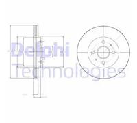 Delphi Disco freno BG4213 ventilato Ø254 mm anteriore Kit 2 pezzi per Daihatsu Sirion Materia