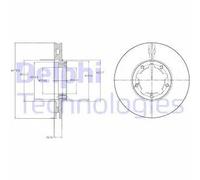 Delphi Disco freno BG4217 Kit coppia anteriore per NISSAN Cabstar