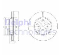 2x Disco freno ventilato BG4232 DELPHI per TOYOTA AURIS COROLLA Tre volumi