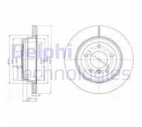 2x Disco freno ventilato BG4243C DELPHI per BMW X1 3 3 Touring 1 3 Cabriolet