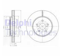 2x Disco freno ventilato BG4253 DELPHI per LEXUS RX