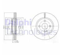 Discofreno BG4254C DELPHI per FIAT MAZDA