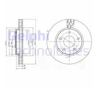DELPHI BG4258 Disco freno