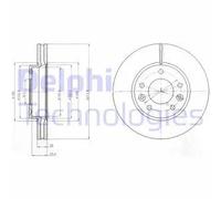 DELPHI BG4261 Disco freno
