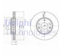 Delphi Disco freno BG4265C Anteriore per Renault, Nissan, Dacia – Coppia