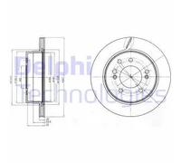 2x Disco freno ventilato BG4273 DELPHI per SSANGYONG KYRON REXTON / REXTON II