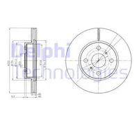 Dischi freno DELPHI BG4274 anteriore, ventilato, 2 Pezzo