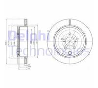 2x Disco freno ventilato BG4288 DELPHI per SUBARU TOYOTA