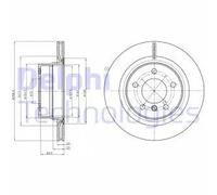 2x Disco freno ventilato BG4293C DELPHI per BMW 1 Cabriolet 1 Coupé
