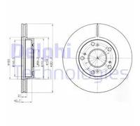 Delphi Disco freno BG4294 Ventilato Ø262 mm Anteriore per Honda Civic VII
