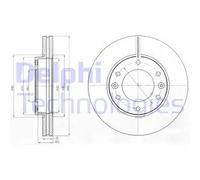 2x Disco freno ventilato BG4296 DELPHI per HYUNDAI H-1 Travel H-1 Cargo