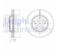 DELPHI BG4304 Disco freno