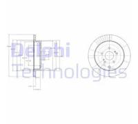 Delphi Disco freno BG4329 ventilato posteriore per Suzuki Grand Vitara II – 2 pezzi