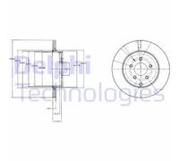 Delphi BG4341 Disco freno (confezione doppia)