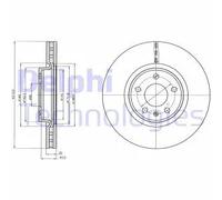 2x Disco freno ventilato BG4346C DELPHI per AUDI A7 Sportback A6 C7 A6 C7 Avant
