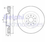 DELPHI BG4556 Disco freno