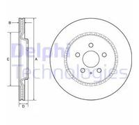 2x Disco freno ventilato BG4643C DELPHI per AUDI PORSCHE VW