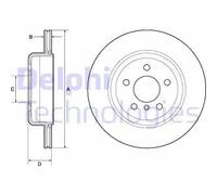 2x Disco freno ventilato BG4664C DELPHI per BMW 5 5 Touring
