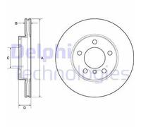 2x Disco freno ventilato BG4668C DELPHI per MINI MINI COUNTRYMAN MINI PACEMAN