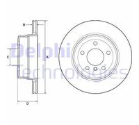 Delphi Dischi freno BG4695C – posteriore ventilato, altamente carbonizzato – 2 pezzi