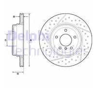 2x Disco freno ventilato BG4714C DELPHI per BMW 3 Touring 3 1