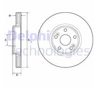 DELPHI BG4746C Disco freno