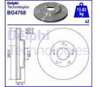 Dischi freno DELPHI BG4768 anteriore, ventilato, 2 Pezzo