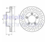 2x Disco freno ventilato BG4769C DELPHI per PORSCHE CAYMAN BOXSTER
