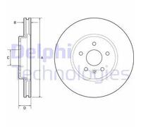 DELPHI BG4783C Disco freno