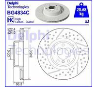 DELPHI BG4834C Disco freno