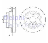 2x Disco freno ventilato BG4946C DELPHI per BMW 1 Coupé 1 Cabriolet