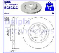 DELPHI BG5033C Disco freno