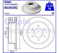 DELPHI BG5038C Disco freno