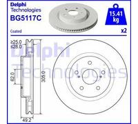 DELPHI BG5117C Disco freno