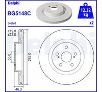 DELPHI BG5148C Disco freno per MAZDA,TOYOTA