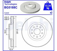 DELPHI BG5188C Disco freno