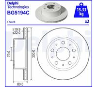 DELPHI BG5194C Disco freno