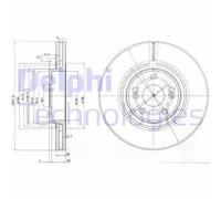 2x Disco freno ventilato BG9016 DELPHI per RENAULT LAGUNA II Grandtour LAGUNA II